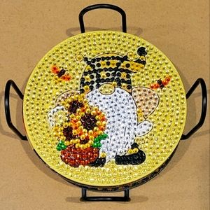 NEW Diamond Painting 8-pc Coaster Set - Sunflower Design